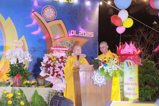 Trưởng lão Hòa thượng Thích Trí Giác tuyên đọc Thông điệp Đại lễ Phật đản Phật lịch 2569 của Đức Đại lão Hòa thượng Pháp chủ GHPGVN