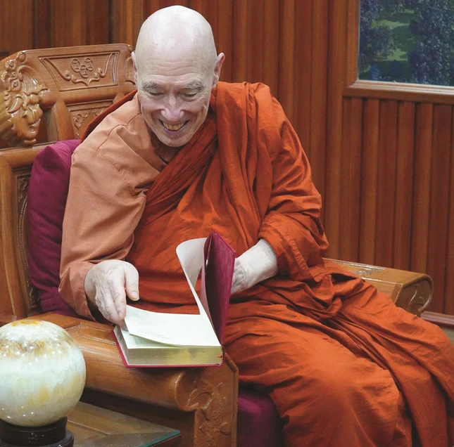 Hòa thượng Bodhi tại chùa Long Hưng, Hà Nội, tháng 4-2025 - Ảnh: Huệ Như