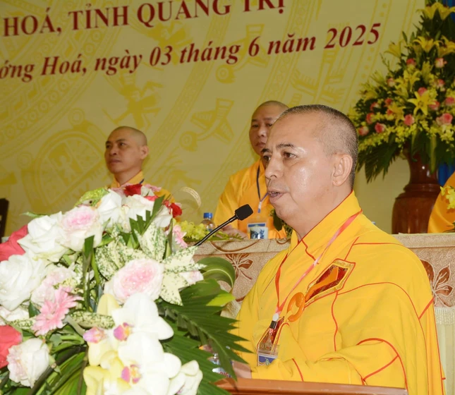 Đại đức Thích Từ Luận phát biểu khai mạc