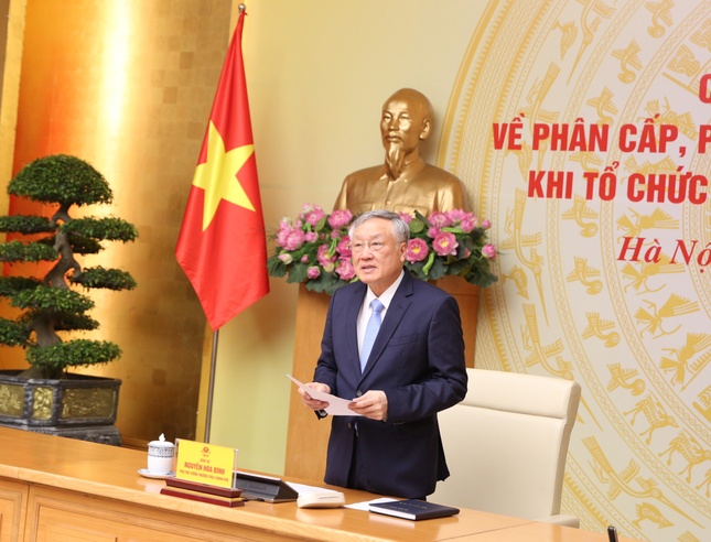 Phó Thủ tướng Thường trực Chính phủ Nguyễn Hòa Bình chủ trì Hội nghị - Ảnh: VGP/Đình Hải Phó Thủ tướng Thường trực Chính phủ Nguyễn Hòa Bình chủ trì Hội nghị - Ảnh: VGP/Đình Hải