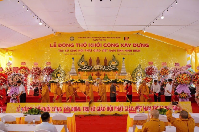 Chính thức động thổ khởi công xây dựng trụ sở GHPGVN tỉnh Ninh Bình Chính thức động thổ khởi công xây dựng trụ sở GHPGVN tỉnh Ninh Bình