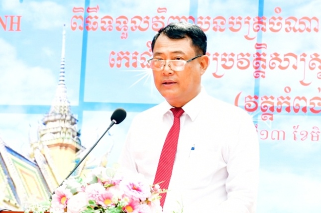 Ông Thạch Bồi, Phó Giám đốc Sở Văn hóa, Thể thao và Du lịch tỉnh Trà Vinh phát biểu Ông Thạch Bồi, Phó Giám đốc Sở Văn hóa, Thể thao và Du lịch tỉnh Trà Vinh phát biểu