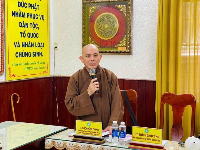 Thượng tọa Thích Đồng Thành phát biểu