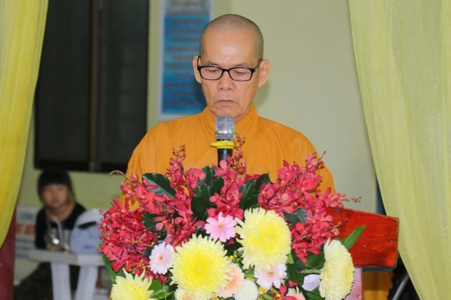 Thượng tọa Thích Xương Đạo phát biểu khai mạc