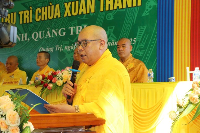 Đại đức Thích Đạo Không, Phó ban kiêm Chánh Thư ký Ban Trị sự GHPGVN tỉnh thay mặt Ban Thường trực Ban Trị sự đọc quyết định