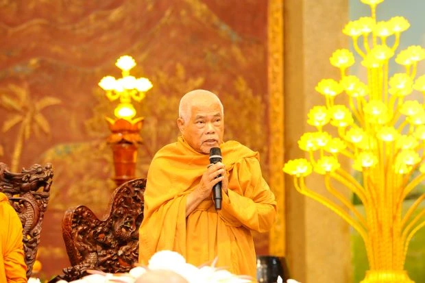 Hòa thượng Thích Giác Toàn phát biểu khai mạc