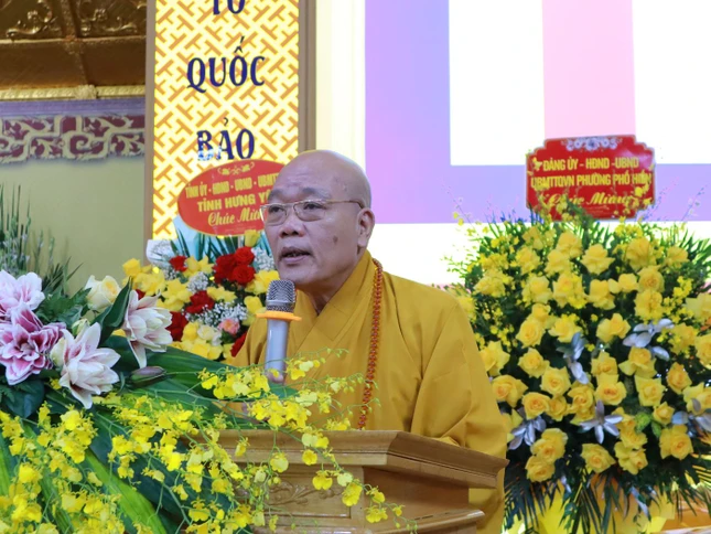 Hòa thượng Thích Thanh Hiện phát biểu khai mạc