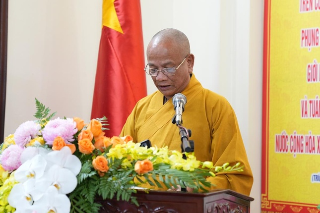 Hòa thượng Thích Quảng Hà phát biểu khai mạc