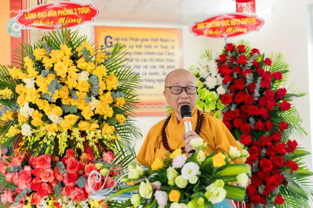 Hòa thượng Thích Tánh Nhiếp phát biểu khai mạc