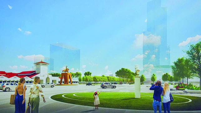 Ảnh tái quy hoạch vị trí tượng đài Quách Thị Trang sắp thực hiện