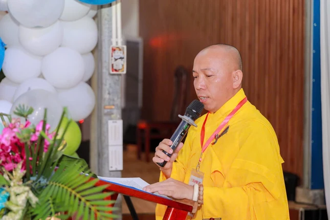 Đại đức Thích Quảng Minh phát biểu khai mạc