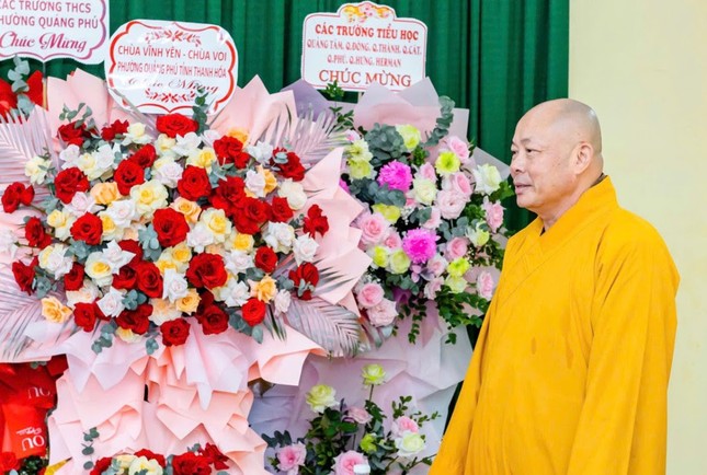 Thượng tọa Thích Tâm Đức bày tỏ mong muốn lực lượng công an tỉnh sẽ tiếp tục phối hợp chặt chẽ với Giáo hội trong các hoạt động Phật sự tại địa phương