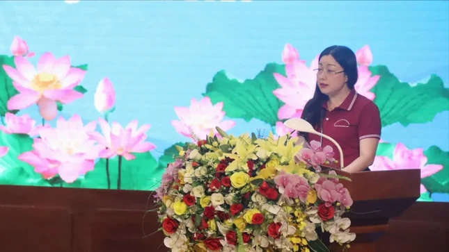 Phó Trưởng ban Tuyên giáo và Dân vận Thành ủy TP.HCM Trương Thanh Nga phát biểu