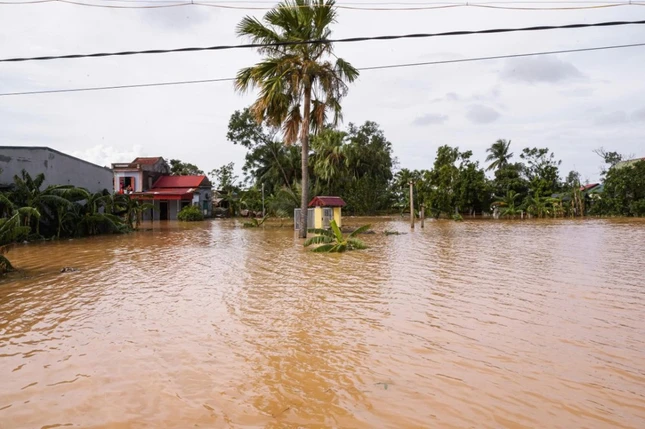 Nước ngập ruộng vườn, nhà cửa