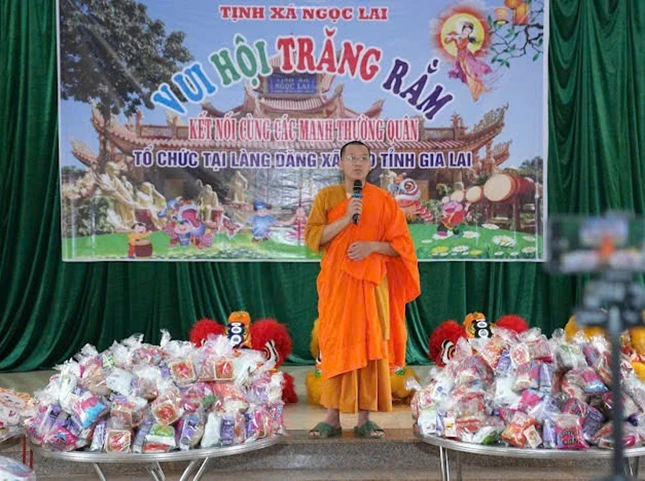 Đại đức Giác Minh Ngợi phát biểu