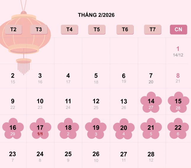 9 ngày nghỉ Tết Bính Ngọ - Đồ họa: Tâm Thảo/VnExpress 9 ngày nghỉ Tết Bính Ngọ - Đồ họa: Tâm Thảo/VnExpress