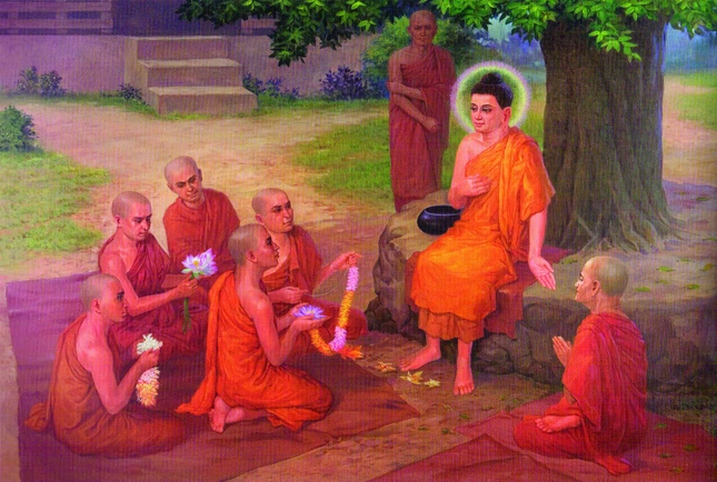 Những bài pháp của Đức Phật đều có ý nghĩa thiết thực hiện tại - Tranh Phật giáo Myanmar