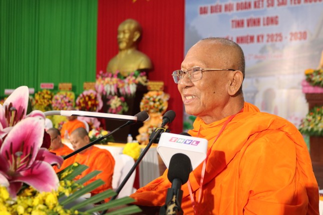 Hòa thượng Thạch Sok Xane phát biểu khai mạc