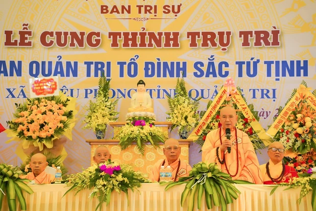 Hòa thượng Thích Khế Chơn phát biểu