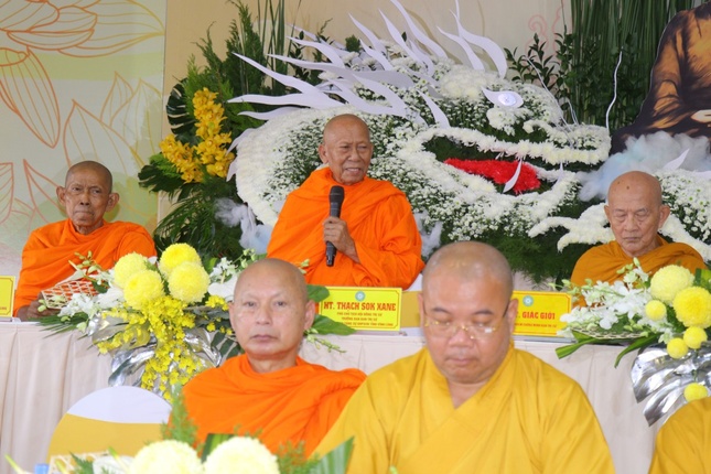 Hòa thượng Thạch Sok Xane phát biểu