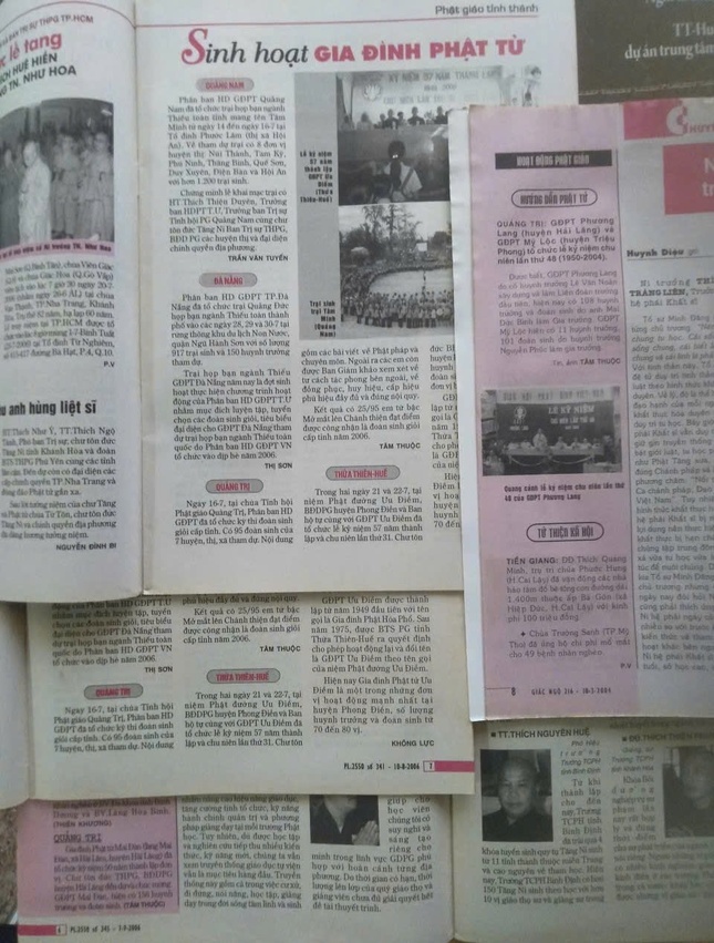 Những tin của tác giả Tâm Thuộc được đăng trên Báo Giác Ngộ