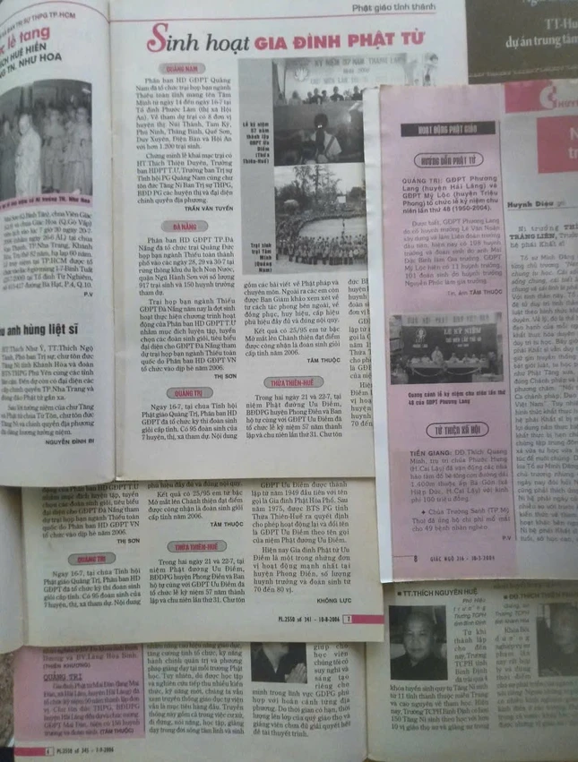 Những tin của tác giả Tâm Thuộc được đăng trên Báo Giác Ngộ