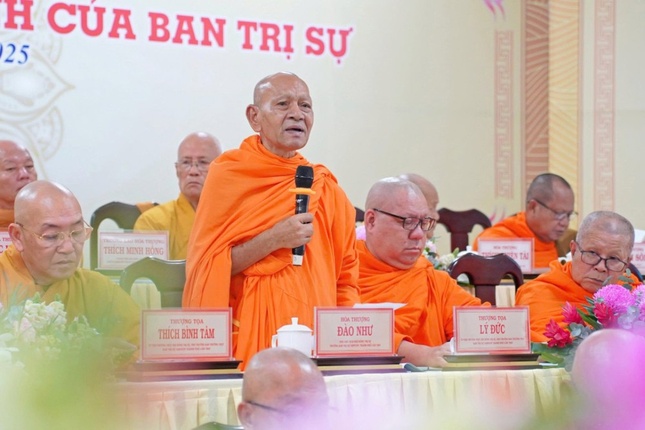 Hòa thượng Đào Như phát biểu