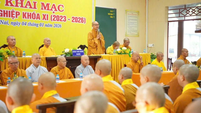 Đại đức Thích Đạt Ma Quang Tuệ phát biểu