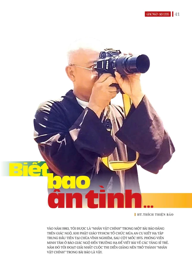 Bài trên số báo đặc biệt kỷ niệm 50 năm Báo Giác Ngộ ra số đầu tiên