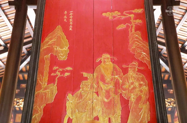 Tích Hổ Khê tâm tiếu ở mặt sau bức pháp bị - Ảnh: Nguyên Tài/BGN Tích Hổ Khê tâm tiếu ở mặt sau bức pháp bị - Ảnh: Nguyên Tài/BGN