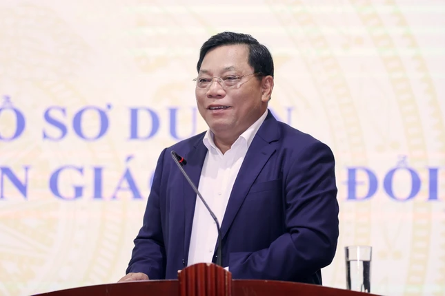 Thứ trưởng Nguyễn Hải Trung phát biểu tại hội nghị