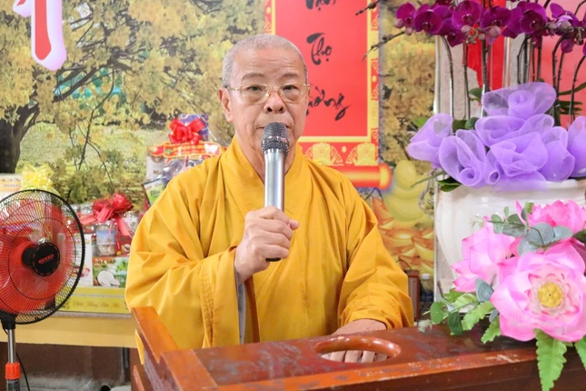 Hòa thượng Thích Trí Minh phát biểu