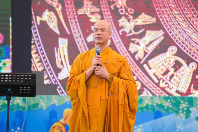 Đại đức Thích Quảng Hiếu, Trưởng ban Tổ chức phát biểu khai mạc