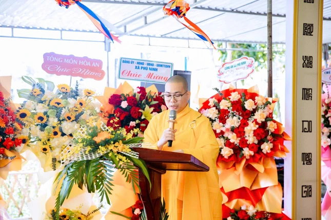 Đại đức Thích Pháp Tánh phát biểu khai mạc