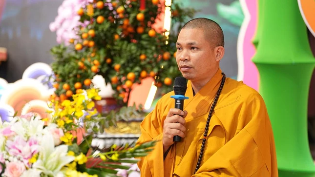 Đại đức Thích Quảng Kiên phát biểu khai mạc Đại đức Thích Quảng Kiên phát biểu khai mạc