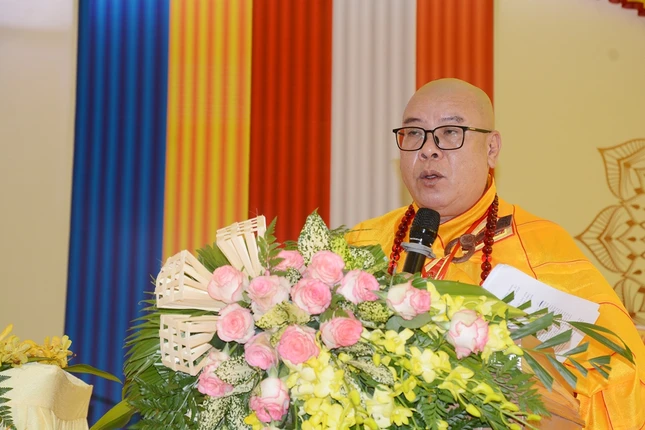 Thượng tọa Thích Đạo Không phát biểu khai mạc
