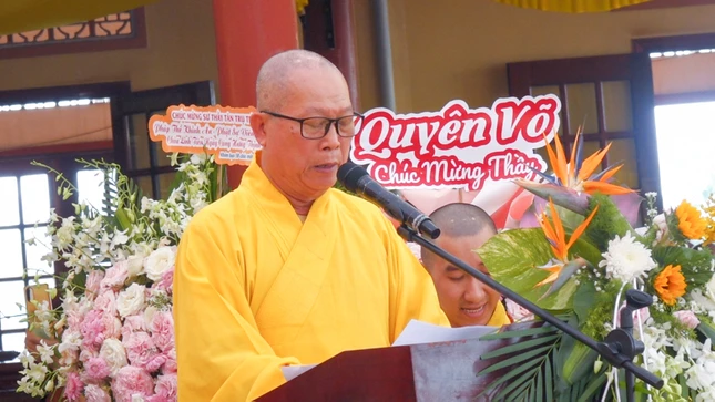 Đại đức Thích Thông Huy phát biểu khai mạc