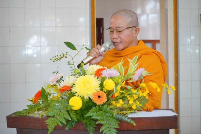 Đại đức Thích Minh Bửu, Phó Văn phòng Ban Trị sự GHPGVN tỉnh triển khai quyết định bổ nhiệm trụ trì