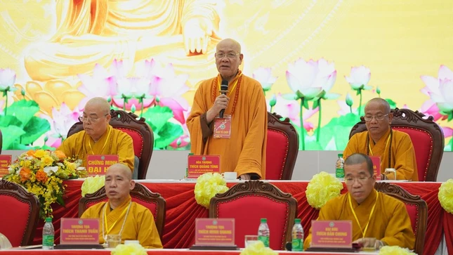 Hòa thượng Thích Quảng Tùng phát biểu bế mạc