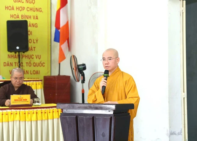 Thượng tọa Thích Thông Đạo phát biểu khai mạc