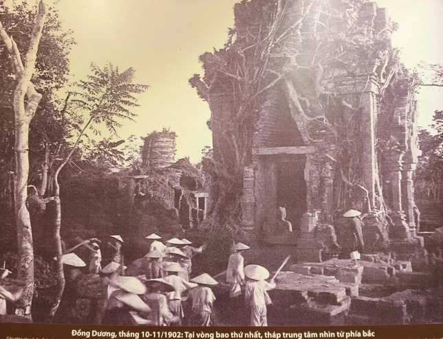 Ảnh tư liệu về Phật viện Đồng Dương - Ảnh chụp lại tại triển lãm trong khuôn khổ hội thảo