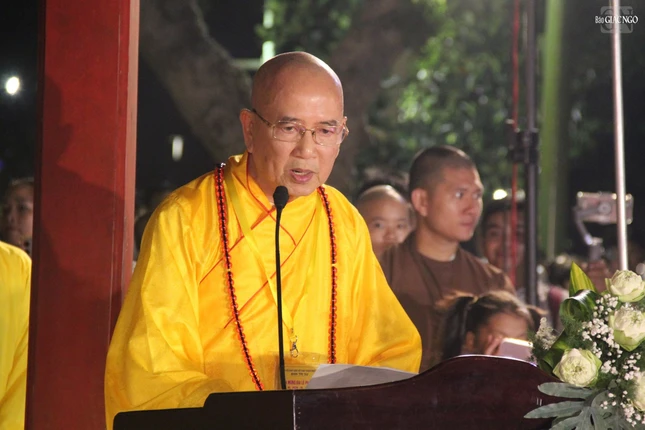 Hòa thượng Thích Khế Chơn phát biểu khai mạc