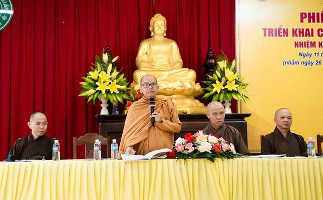 Thượng tọa Thích Giác Phổ phát biểu Thượng tọa Thích Giác Phổ phát biểu