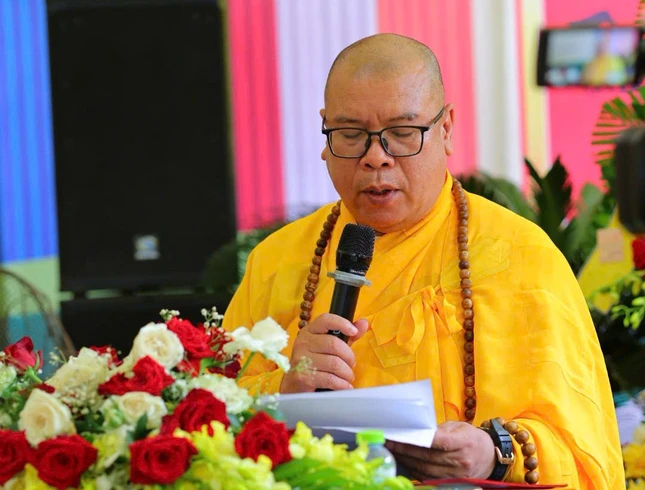 Thượng tọa Thích Đạo Không phát biểu khai mạc Thượng tọa Thích Đạo Không phát biểu khai mạc