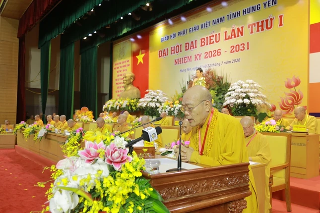 Hòa thượng Thích Thanh Hiện phát biểu khai mạc