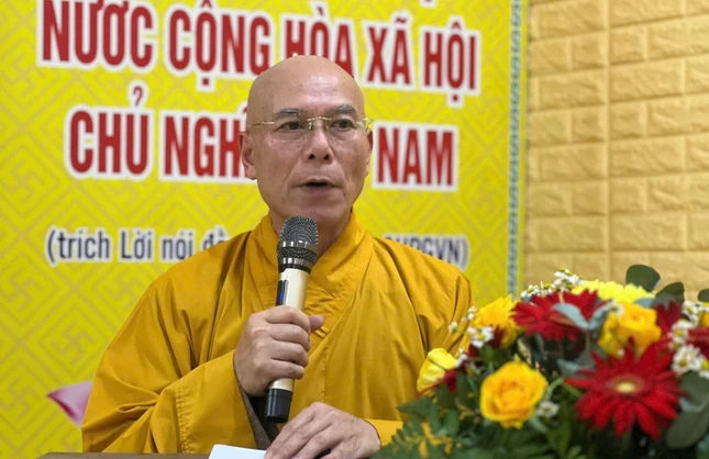 Thượng tọa Thích Nhuận Bảo phát biểu khai mạc Thượng tọa Thích Nhuận Bảo phát biểu khai mạc