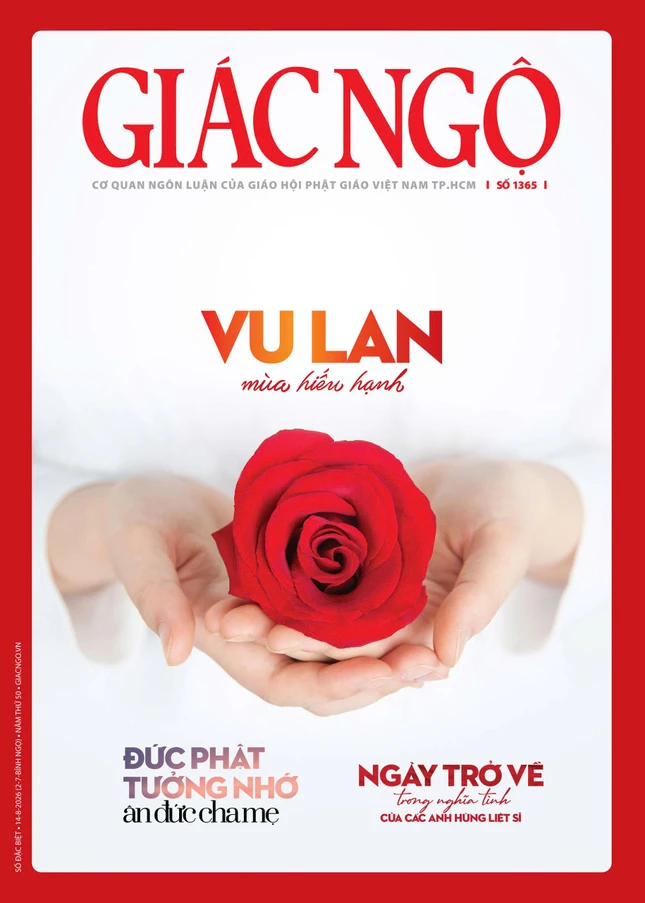 Bìa giai phẩm Giác Ngộ Vu lan - Mỹ thuật: Tống Viết Diễn Bìa giai phẩm Giác Ngộ Vu lan - Mỹ thuật: Tống Viết Diễn