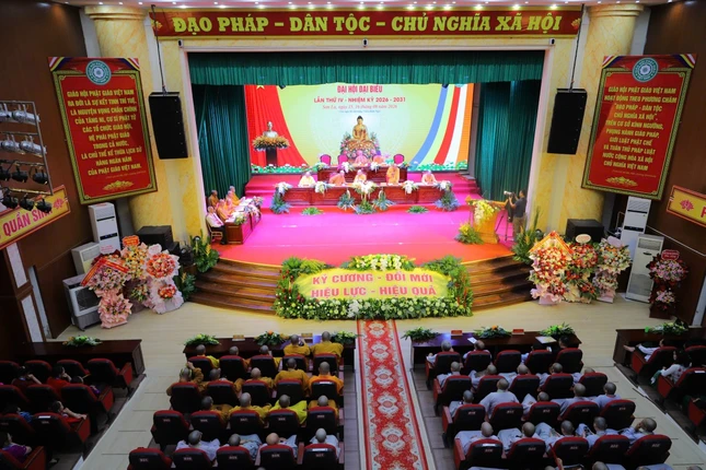 Phiên chính thức của Đại hội đại biểu Phật giáo tỉnh Sơn La lần thứ IV, nhiệm kỳ 2026-2031 sẽ diễn ra vào sáng mai, 16-8, tại hội trường Trung tâm Văn hóa tỉnh Sơn La (phường Tô Hiệu)