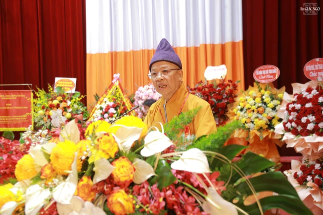 Hòa thượng Thích Thanh Quyết phát biểu khai mạc