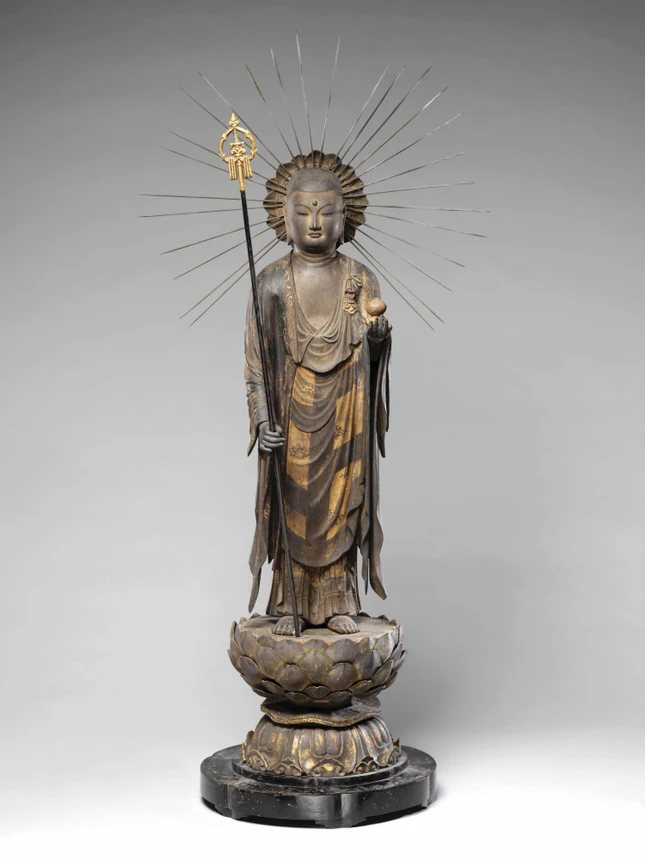 Đại Tạng Đại sĩ, tượng gỗ sơn thếp, thời kỳ Kamakura, thế kỷ XIV, Nhật Bản Đại Tạng Đại sĩ, tượng gỗ sơn thếp, thời kỳ Kamakura, thế kỷ XIV, Nhật Bản